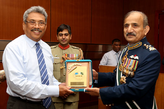 Pakistan Air Force chief Air Chief Marshal Tahir Rafique Butt called on Secretary of Defence Gotabaya Rajapaksa