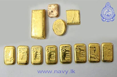 Navy seize 1.7 kilos gold hidden in dingy