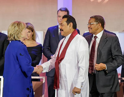 President Rajapaksa joins Hillary Clinton at CGI Annual Meeting-2014