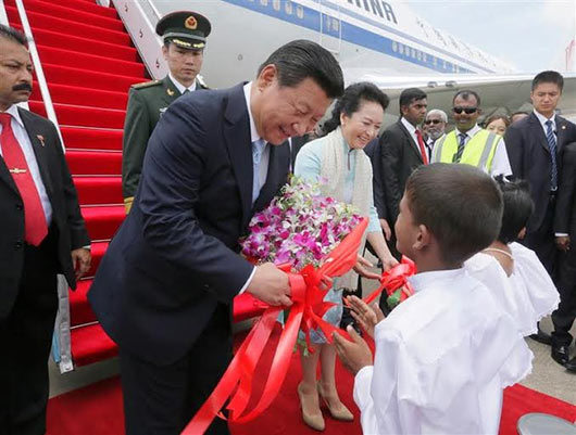 President Rajapaksa welcomes President of China Xi Jinping