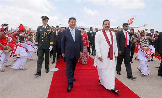 President Rajapaksa welcomes President of China Xi Jinping