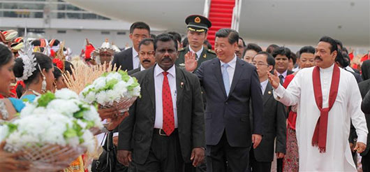 President Rajapaksa welcomes President of China Xi Jinping