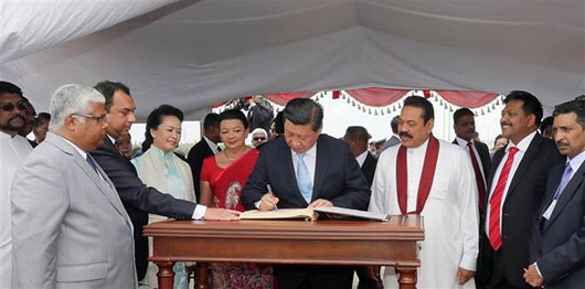 President Rajapaksa welcomes President of China Xi Jinping