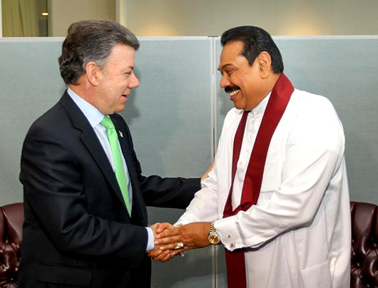 Sri Lanka President Mahinda President Rajapaksa holds bilateral talks at UN Headquarters