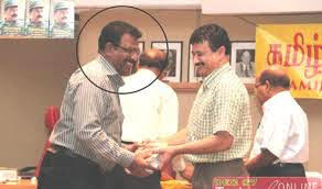 CTC's National Spokesperson David Poopalapillai receiving Prabhakaran's biography