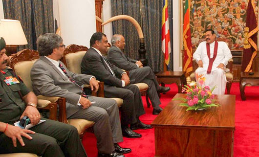 Indian Defence Secretary calls on the Sri Lanka President