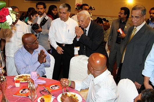 TNA leaders Sambanthan and Sumanthiran with Canadian Tamil Congress / British Tamil Forum and TGTE leaders in Canada.