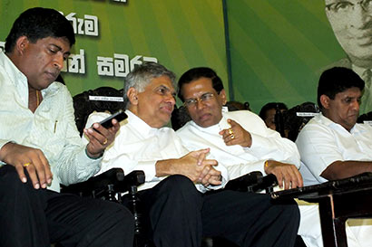 Ranil and Maithripala Sirisena