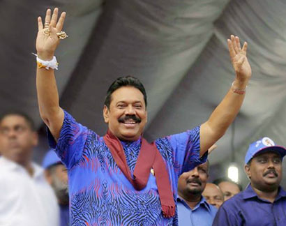 President Mahinda Rajapaksa, addressing a massive election rally in Anuradhapura