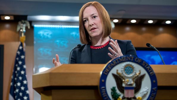 State Department spokesperson Jen Psaki