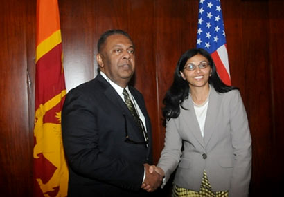 Mangala Samaraweera and Nisha Biswal