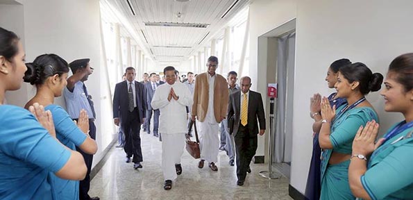 Sri Lanka President Maithripala Sirisena left for India