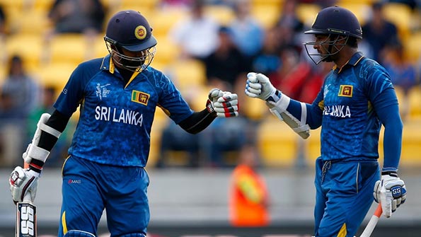 Kumar Sangakkara and Lahiru Thirimanna