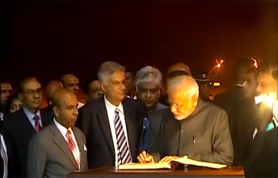 Indian Prime Minister Narendra Modi Arrives in Sri Lanka