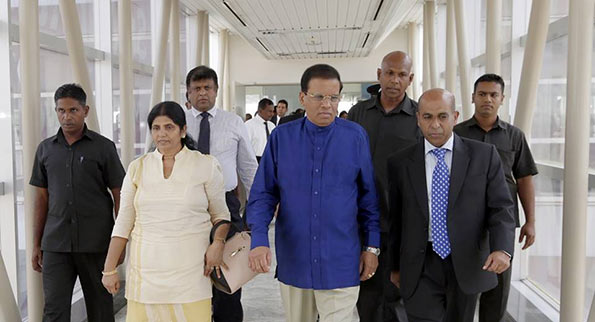 Sri Lanka President Maithripala Sirisena leaves for China