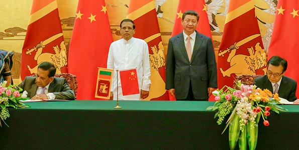 Sri Lanka President Maithripala Sirisena met Chinese President Xi Jinping