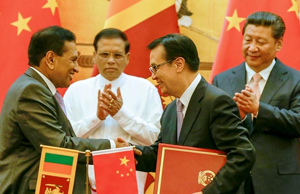 Sri Lanka President Maithripala Sirisena met Chinese President Xi Jinping