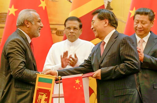 Sri Lanka President Maithripala Sirisena met Chinese President Xi Jinping