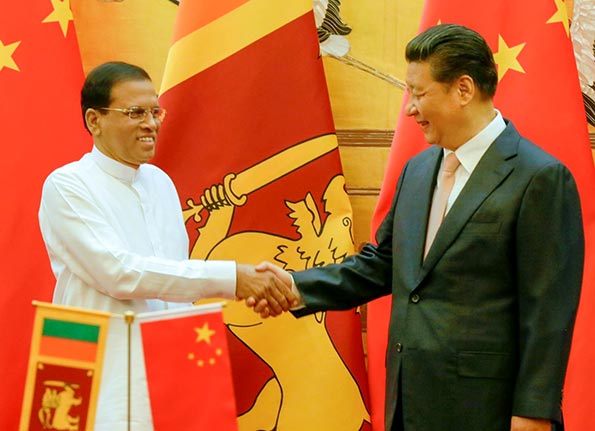 Sri Lanka President Maithripala Sirisena met Chinese President Xi Jinping