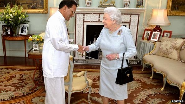 Sri Lanka President Maithripala Sirisena met Queen Elizabeth