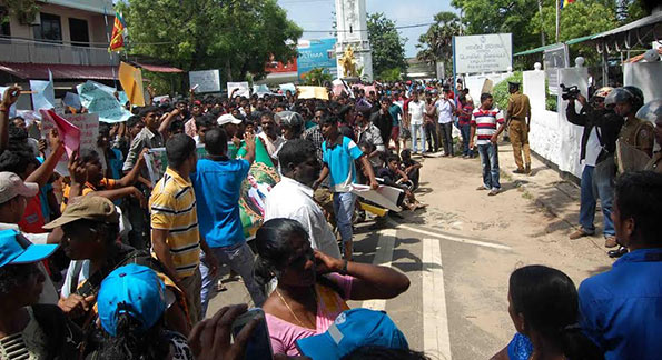 Jaffna protest on crime