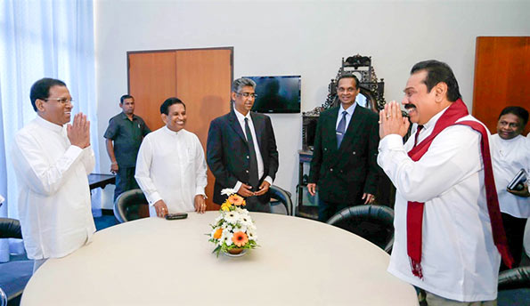 Sri Lanka President Maithripala Sirisena met Mahinda Rajapaksa