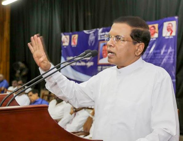 Sri Lanka President Maithripala Sirisena