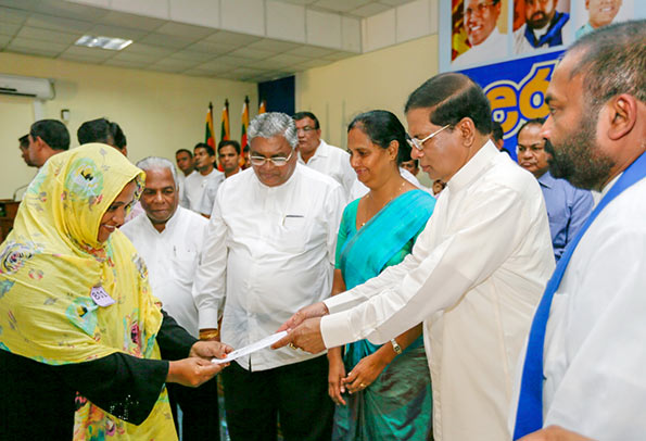 President Maithripala Sirisena at the ceremony