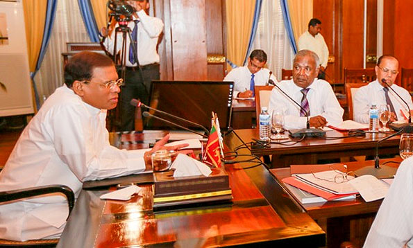 Sri Lanka President Maithripala Sirisena met the officials of the National Education Commission