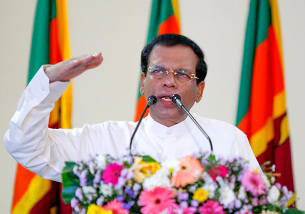 President Maithripala Sirisena at the ceremony