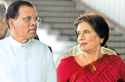 Maithripala with Chandrika