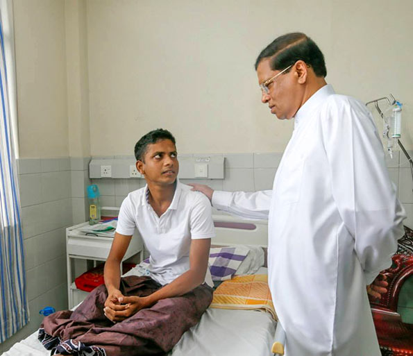 President Maithripala Sirisena at Maligawatta kidney hospital