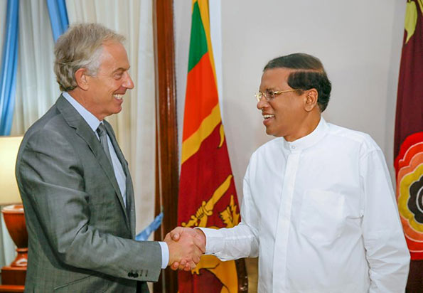 Tony Blair and Maithripala Sirisena