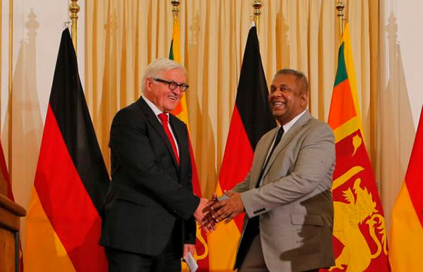 Frank Walter Steinmeier and Mangala Samaraweera