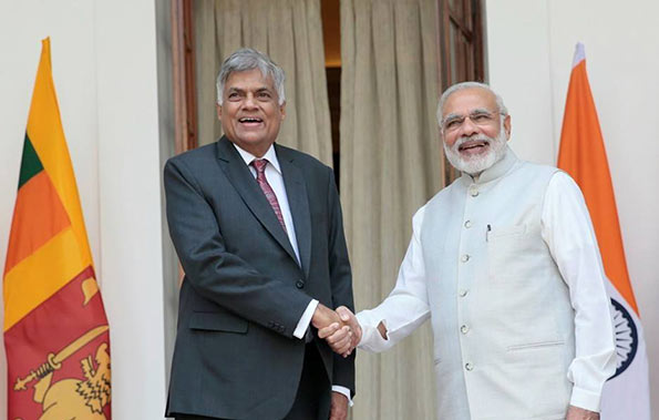 Ranil Wickremasinghe and Narendra Modi