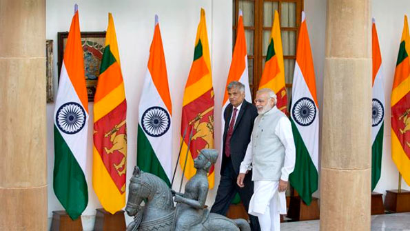 Ranil Wickremasinghe and Narendra Modi