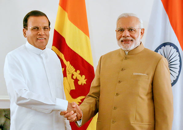 Sri Lanka President Maithripala Sirisena and Prime Minister Narendra Modi