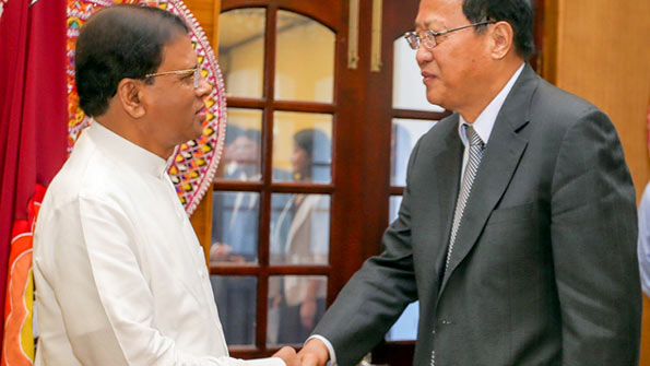 President Maithripala Sirisena met Zhang Baowen