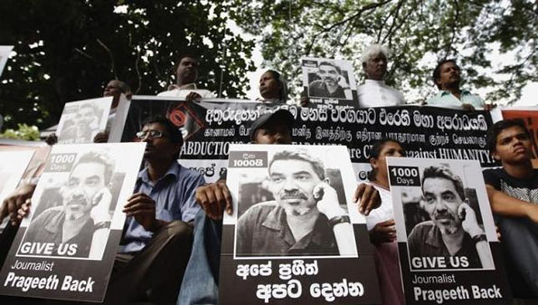 Protest on Prageeth Eknaligoda