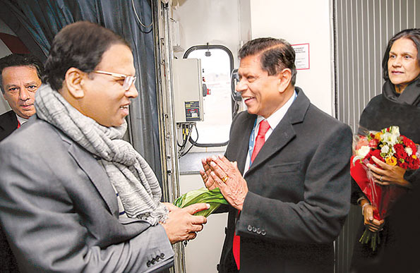 Sri Lanka President Maithripala Sirisena arrived in Paris