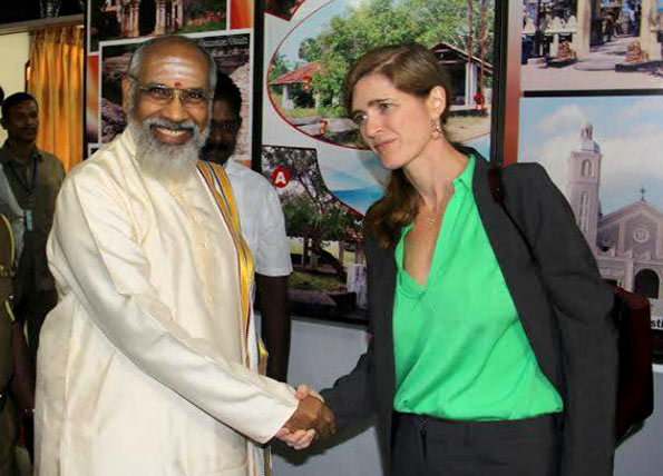 Samantha Power and C.V.Wigneswaran