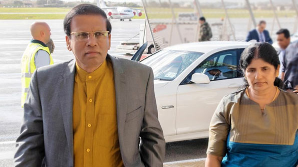 Sri Lanka President Maithripala Sirisena arrived in Malta