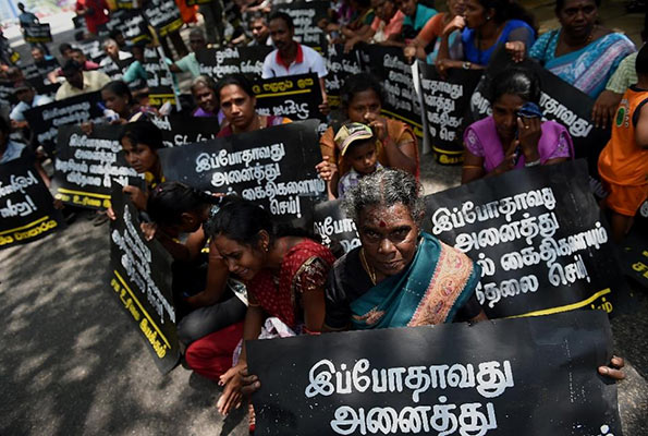 Tamil protesters