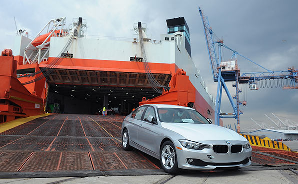 Car at port