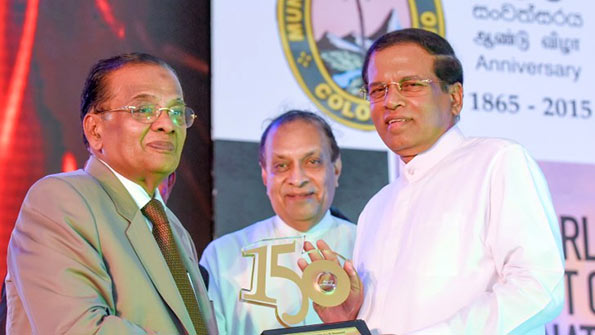 President Maithripala Sirisena with AJM Muzammil