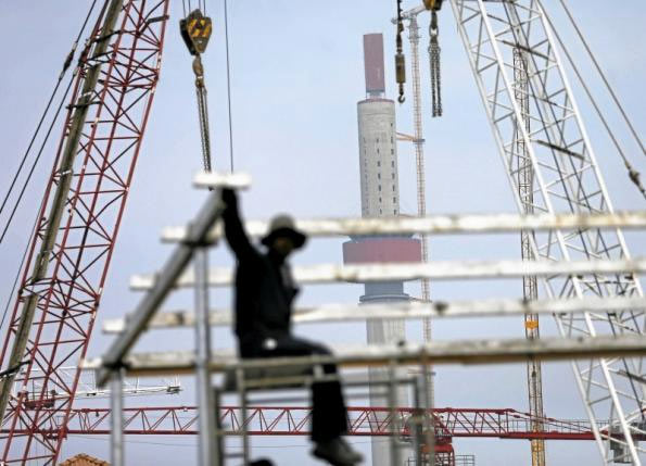 Lotus tower construction site in Sri Lanka