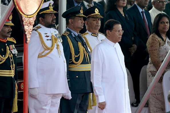 President Maithripala Sirisena at 68th Independence day in Sri Lanka