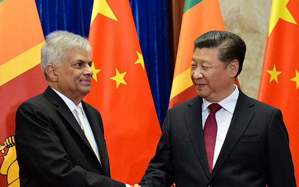 Xi Jinping with Ranil Wickremasinghe