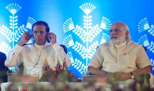 Maithripala Sirisena with Narendra Modi