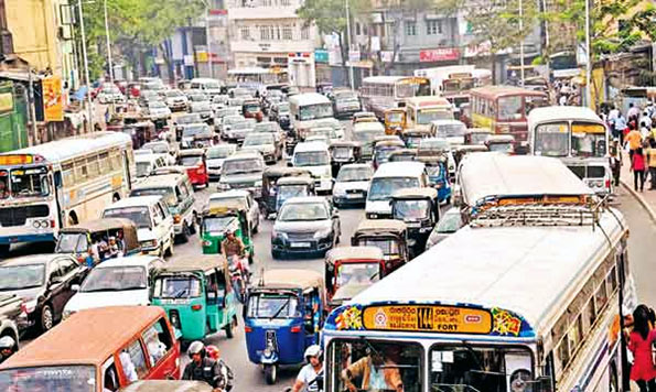 Colombo traffic jam
